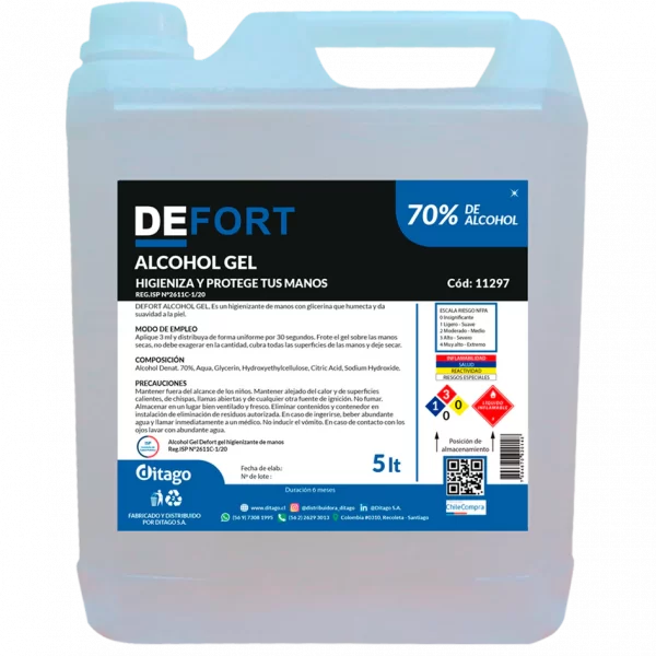 DEFORT ALCOHOL GEL 70% 5L